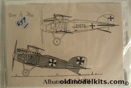 Classic Plane 1/72 Albatros D-I / D-II plastic model kit